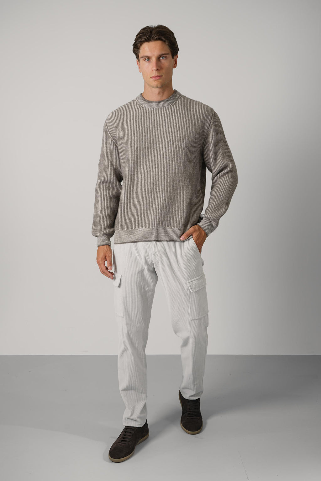 Cashmere Wool Blend Crewneck – 509