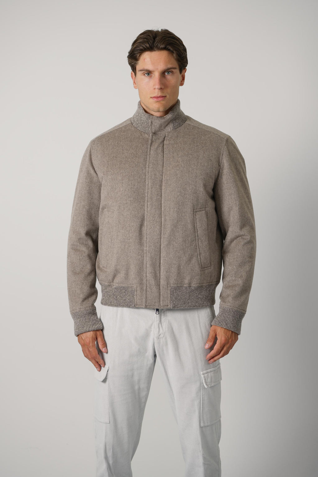 Paolo Blouson In Loro Piana Green Storm System – 090