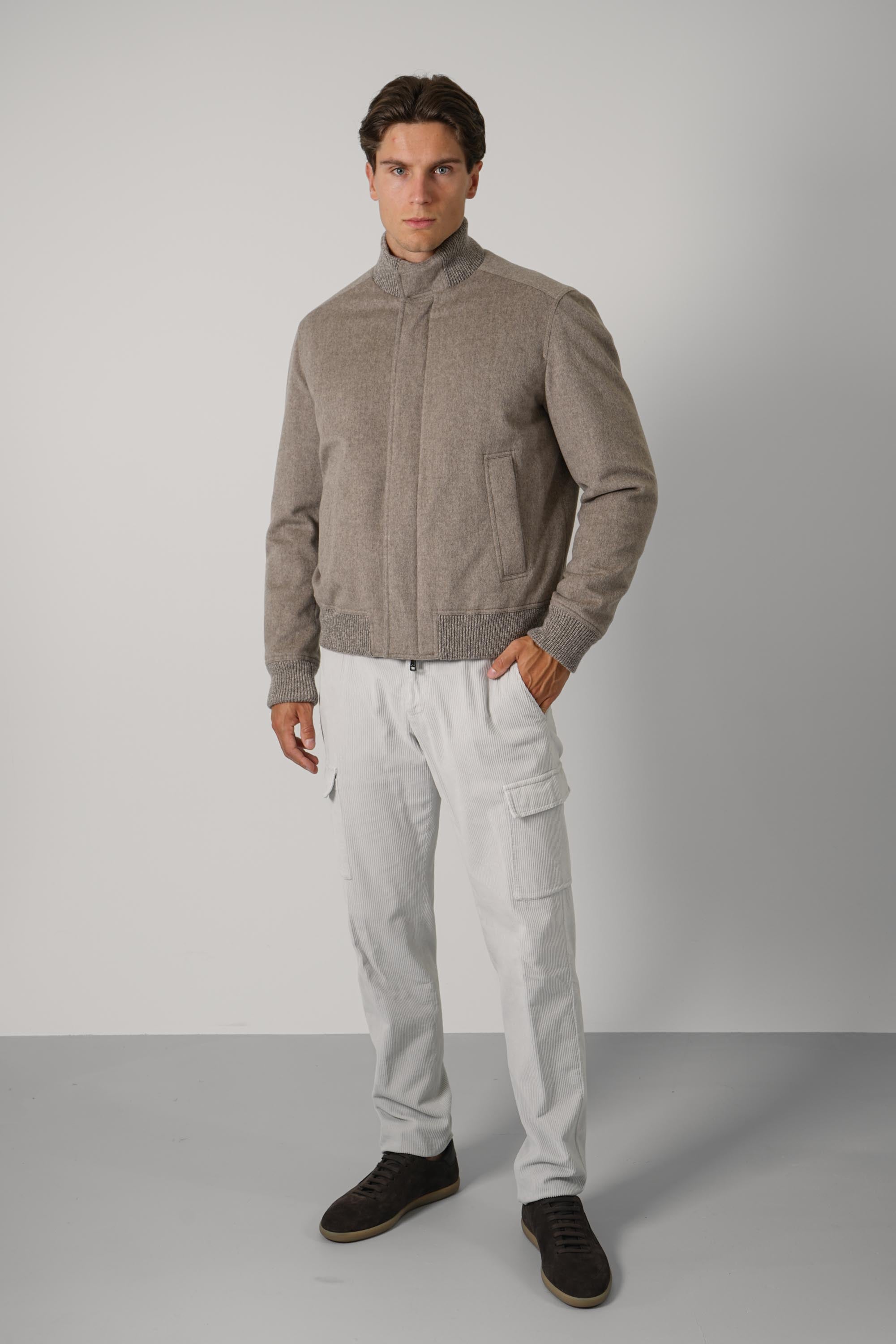 Paolo Blouson In Loro Piana Green Storm System – 090
