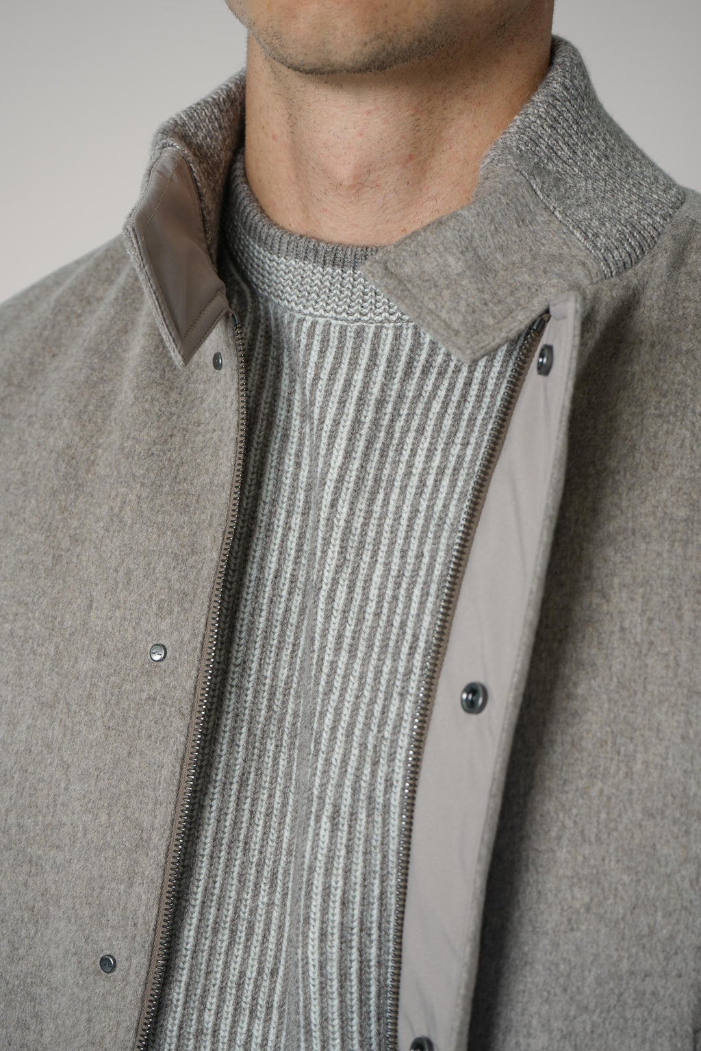 Paolo Blouson In Loro Piana Green Storm System – 090