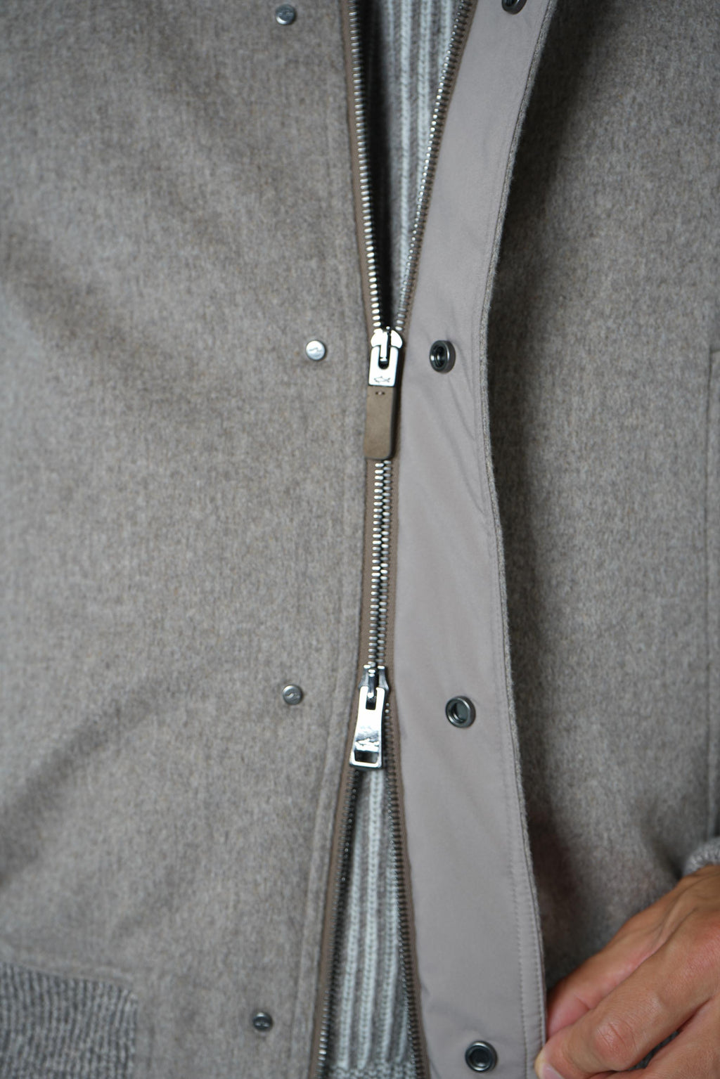 Paolo Blouson In Loro Piana Green Storm System – 090
