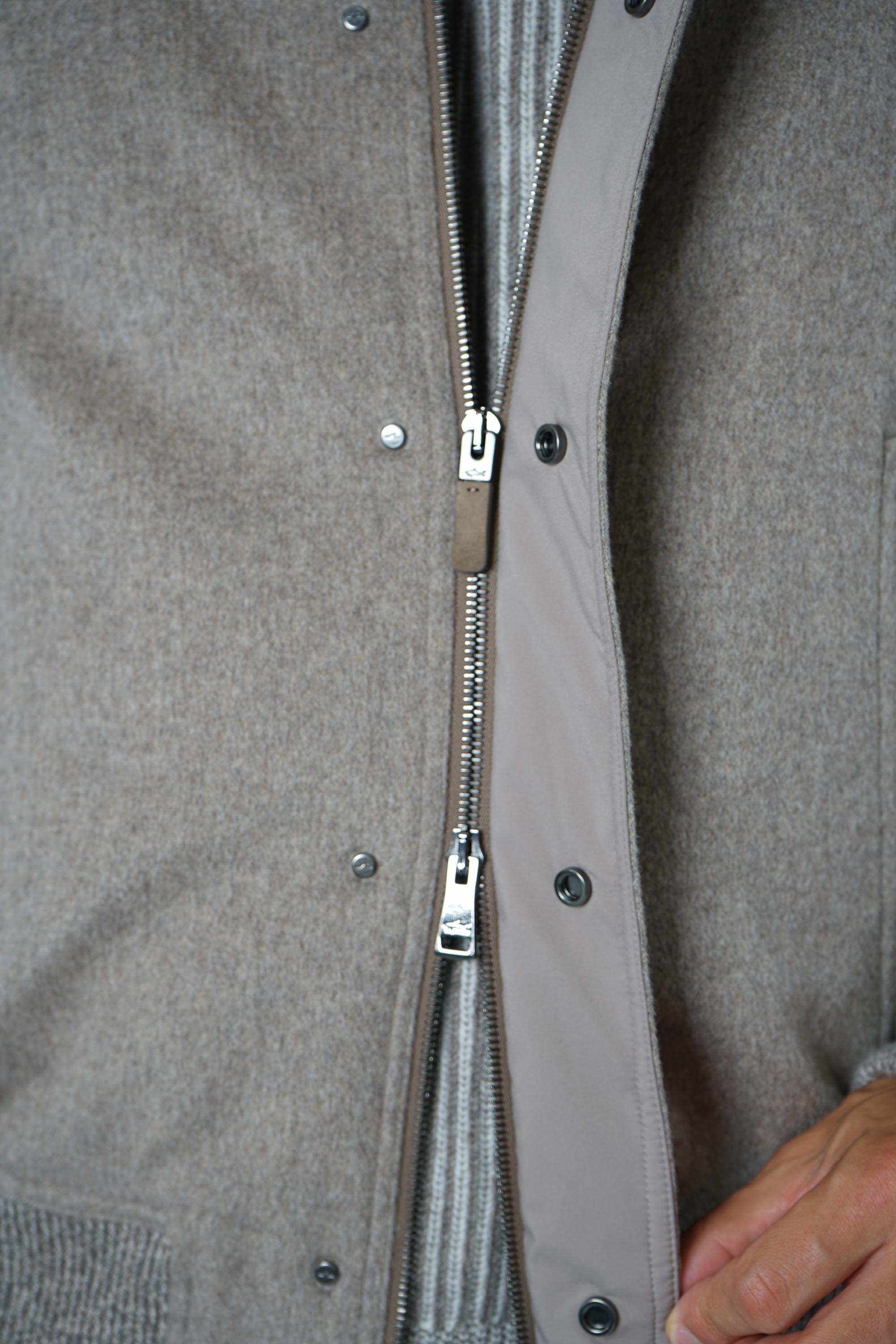 Paolo Blouson In Loro Piana Green Storm System – 090