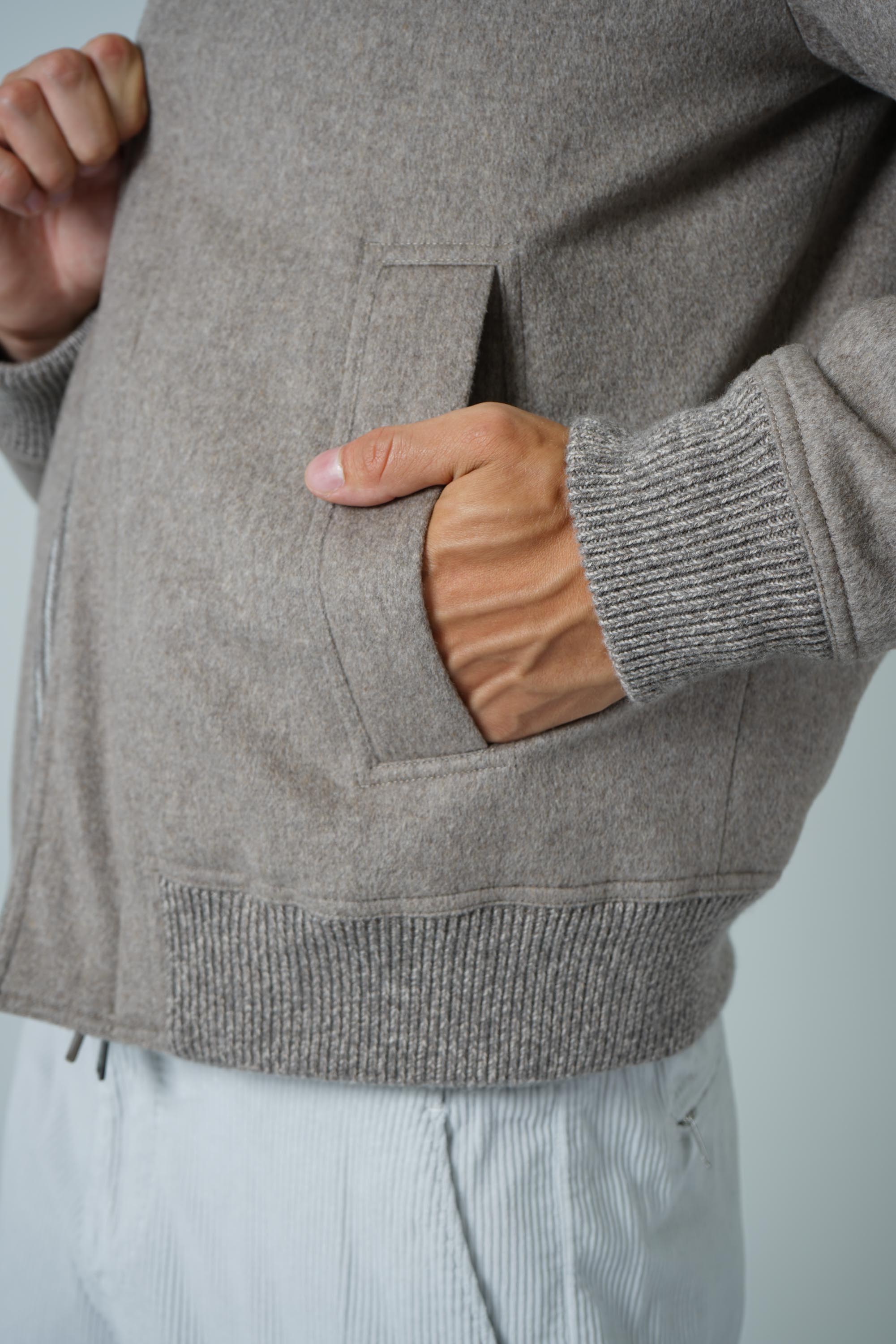Paolo Blouson In Loro Piana Green Storm System – 090
