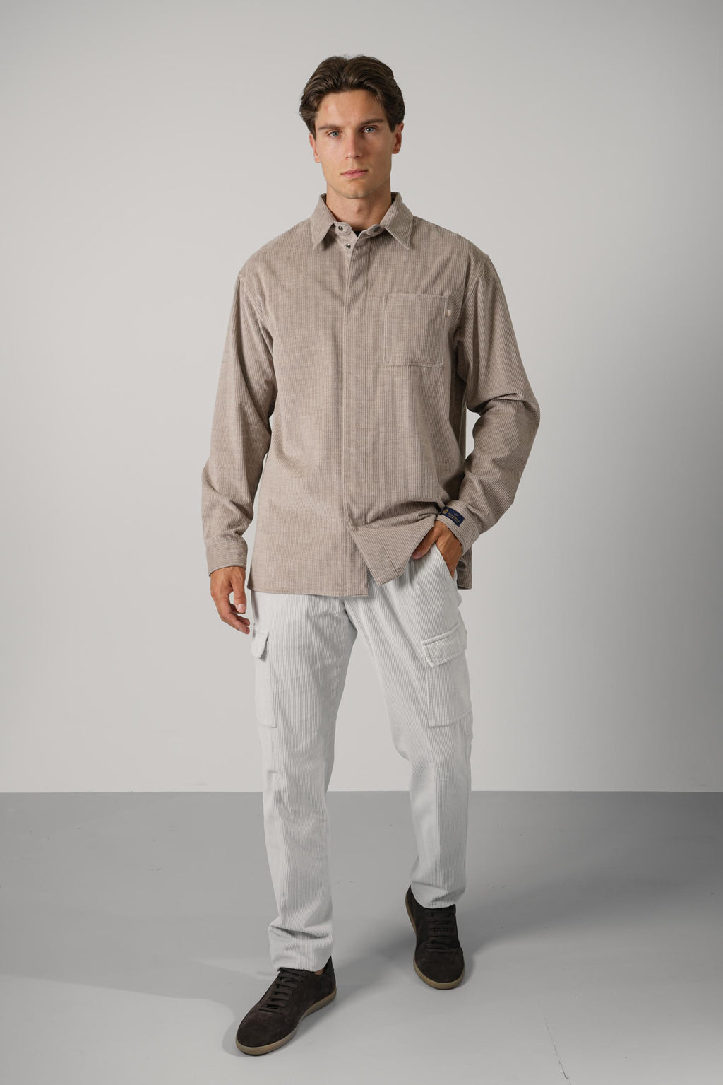 Overshirt In Cashmere Cotton Corduroy – 033