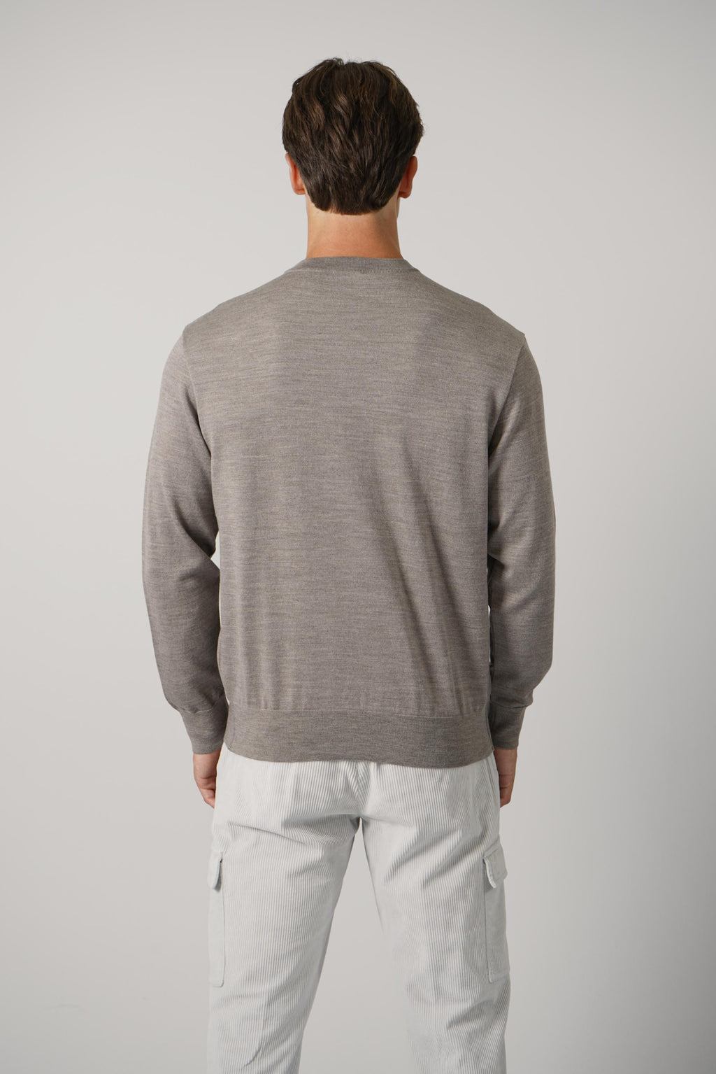 Summer Wool Crewneck With Alcantara – 207