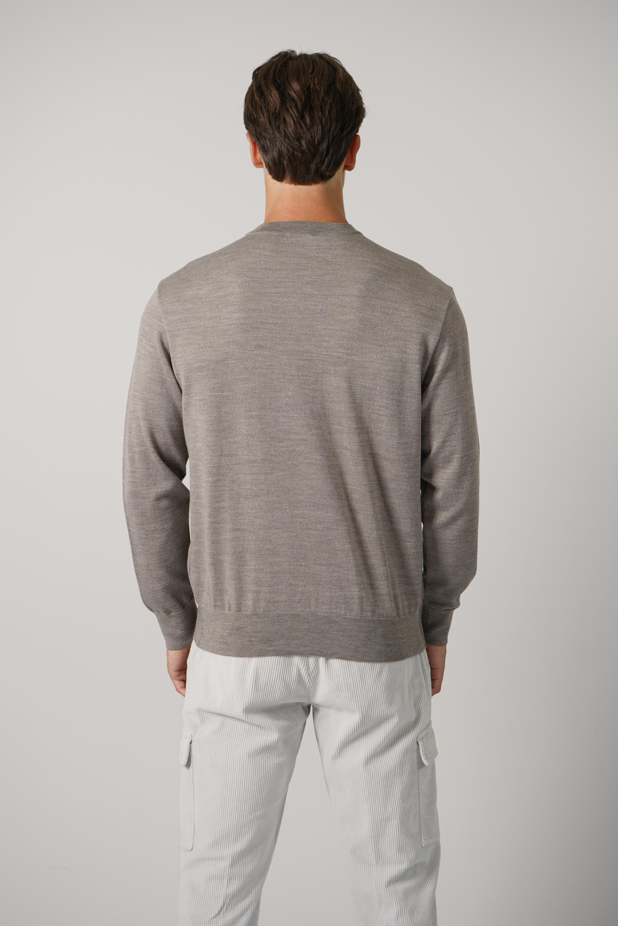 Summer Wool Crewneck With Alcantara – 207