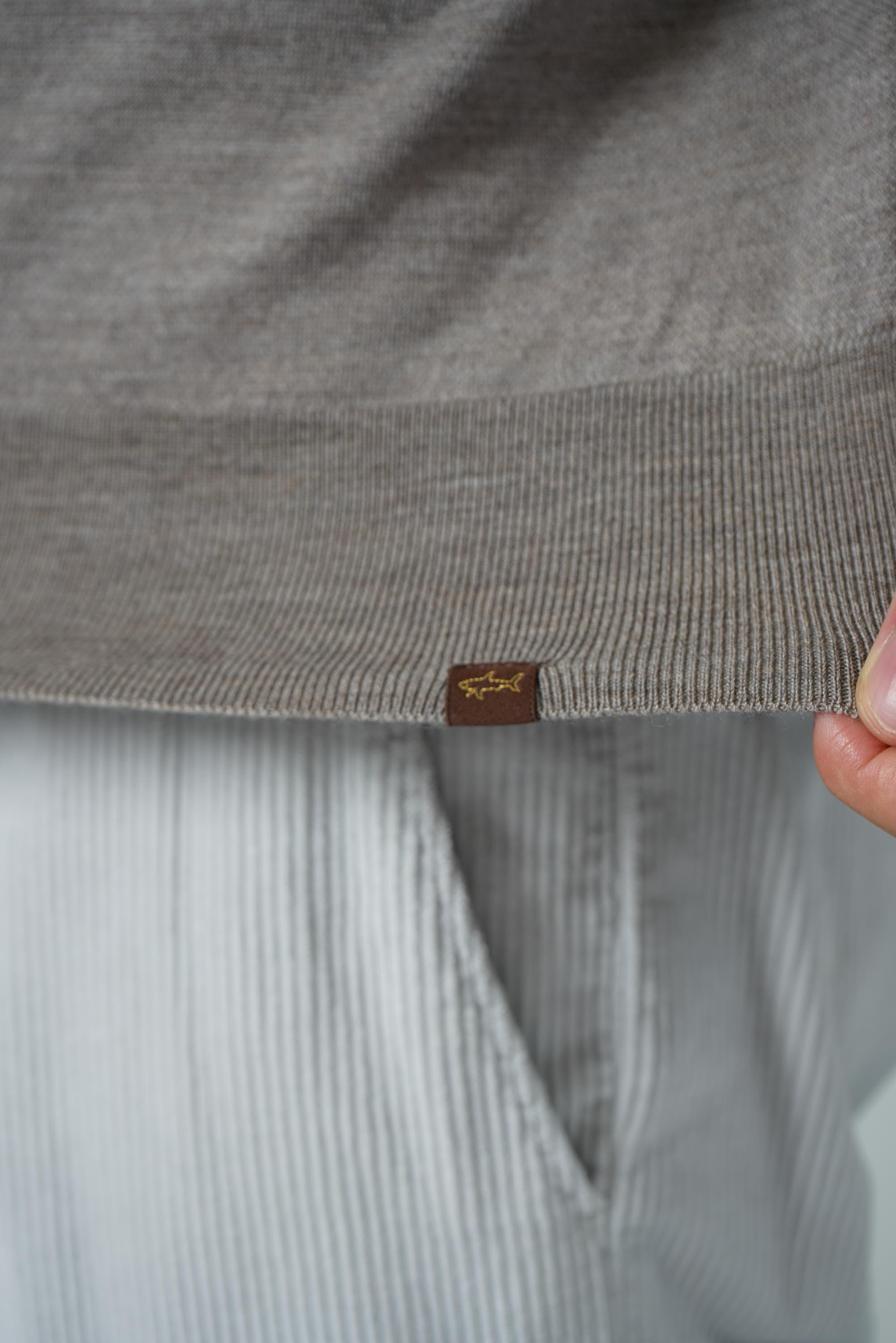 Summer Wool Crewneck With Alcantara – 207