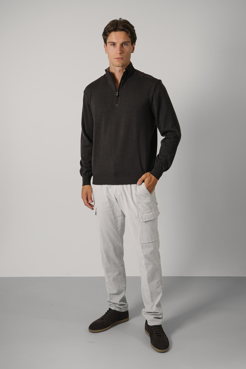 Merino Extrafine Half Zip Sweater – 937