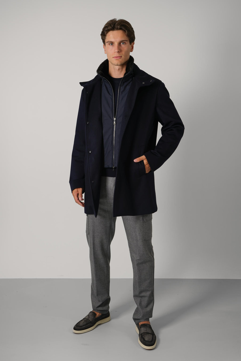 Carcoat In Loro Piana Green Storm System – 050