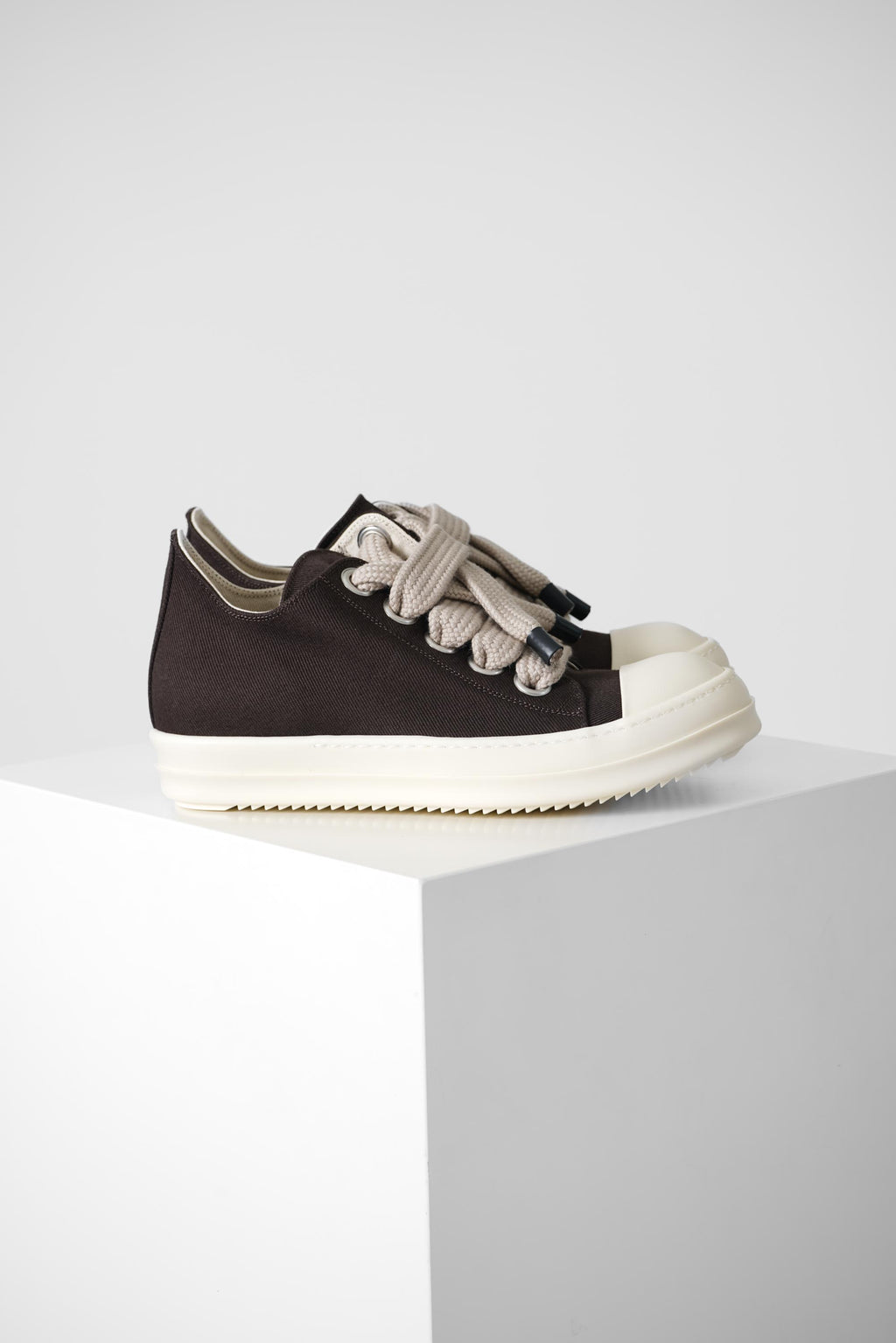 Rick Owens Jumbolace Low Sneaks – Dark Dust/Milk/Milk