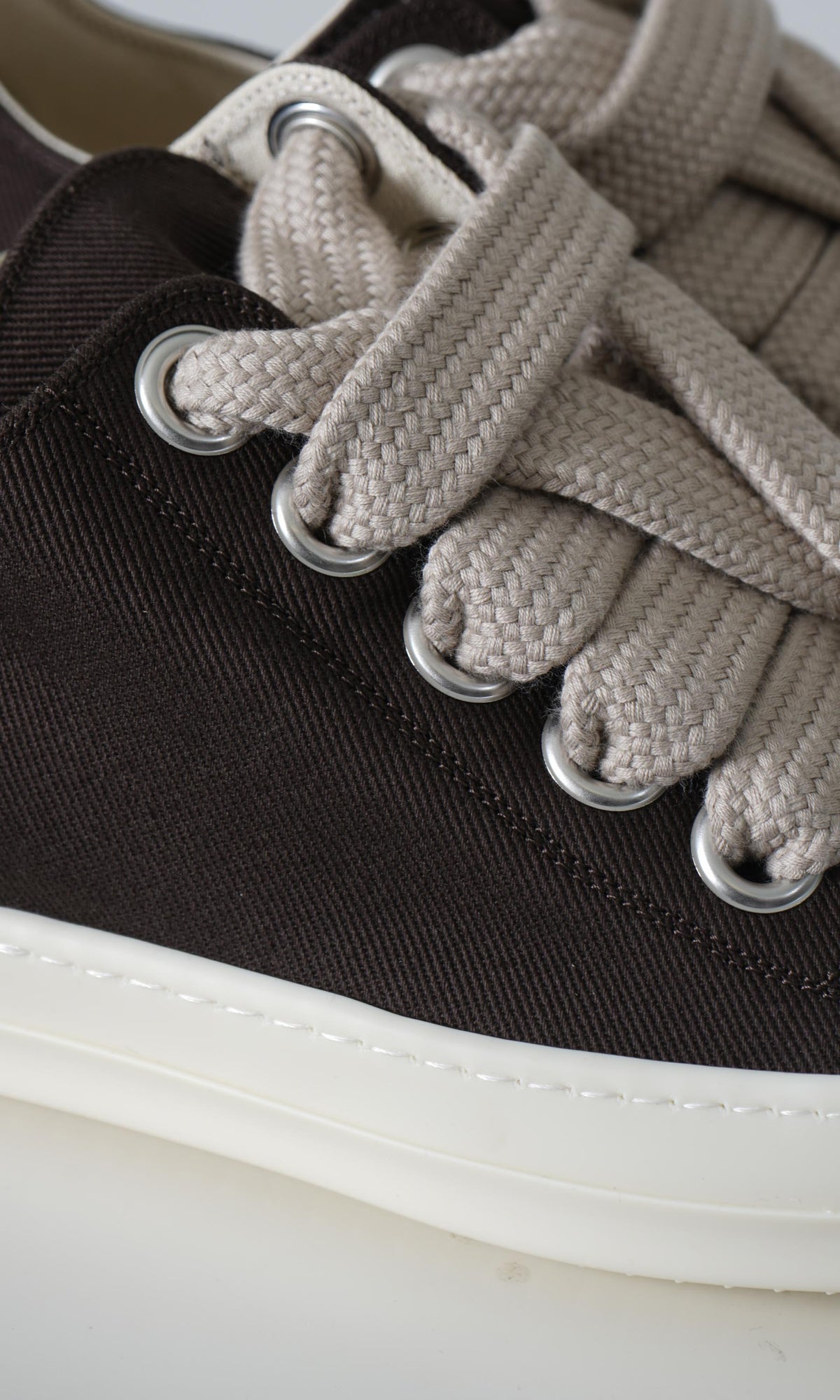 Rick Owens Jumbolace Low Sneaks – Dark Dust/Milk/Milk