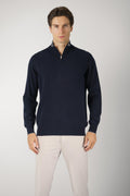 Fedeli Favonio Wool-Cashmere Sweater – Navy