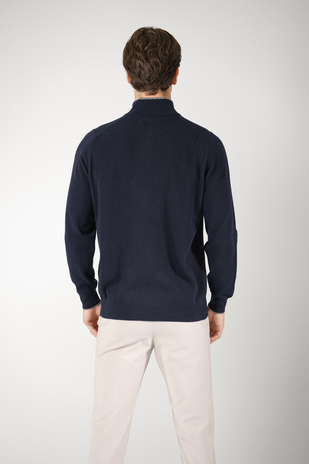Fedeli Favonio Wool-Cashmere Sweater – Navy