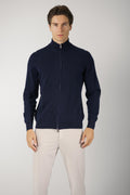 Fedeli Favonio Open Slim Cashmere Cardigan – Blue Scuro