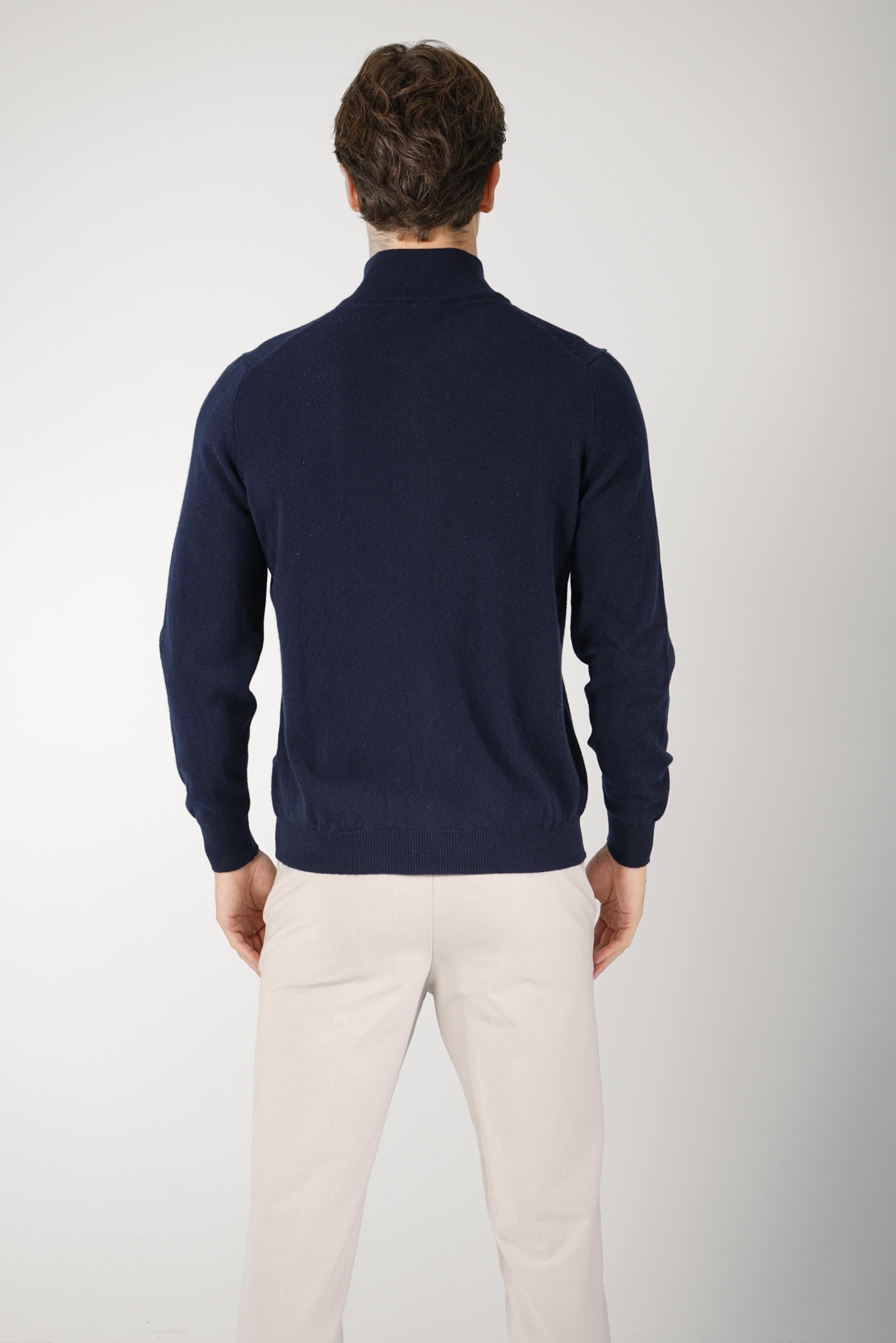 Fedeli Favonio Open Slim Cashmere Cardigan – Blue Scuro