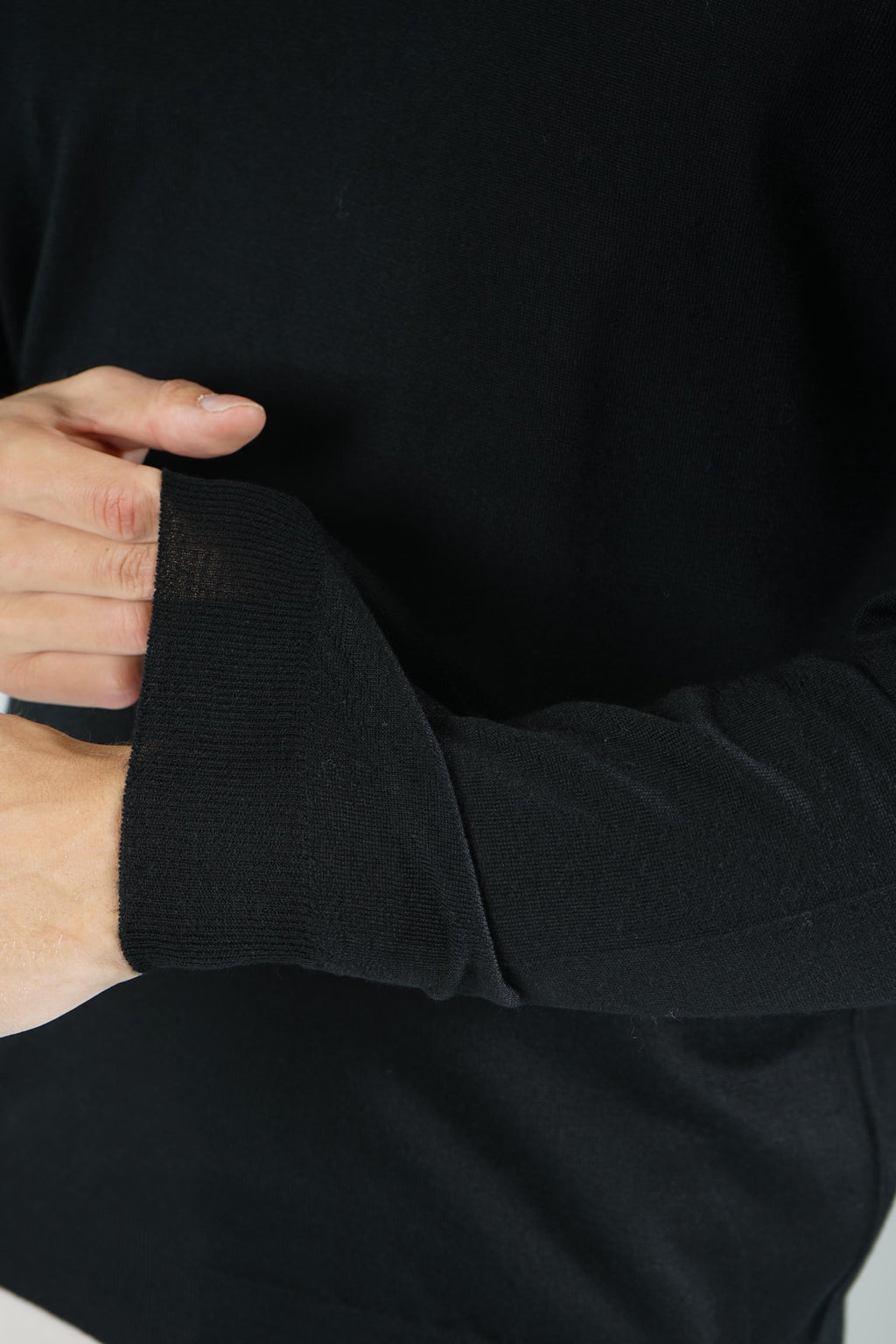 Fedeli Derby Wool Rollneck Sweater – Black
