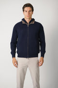Fedeli Stan Cashmere Cardigan – Blue Scuro/Koala