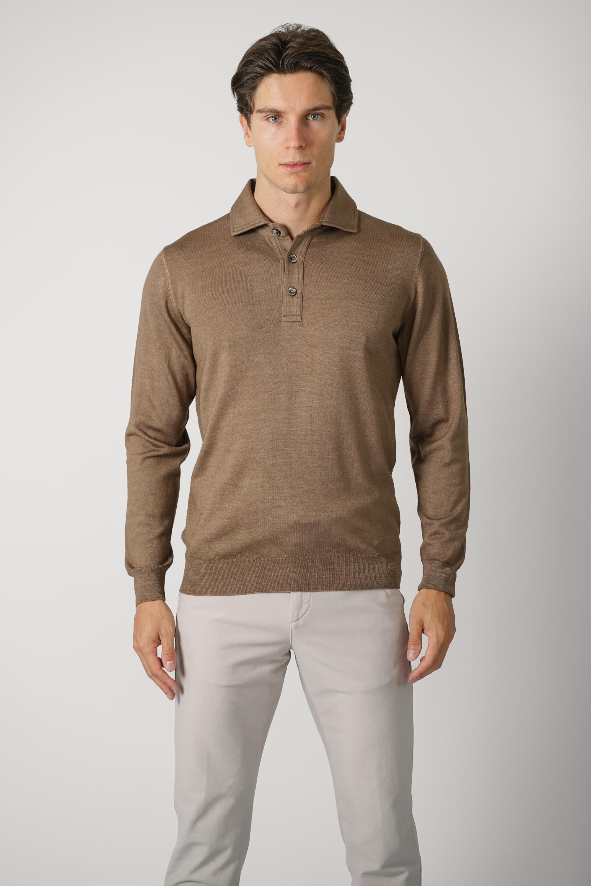 Fedeli Ugo Merino Polo – Brown