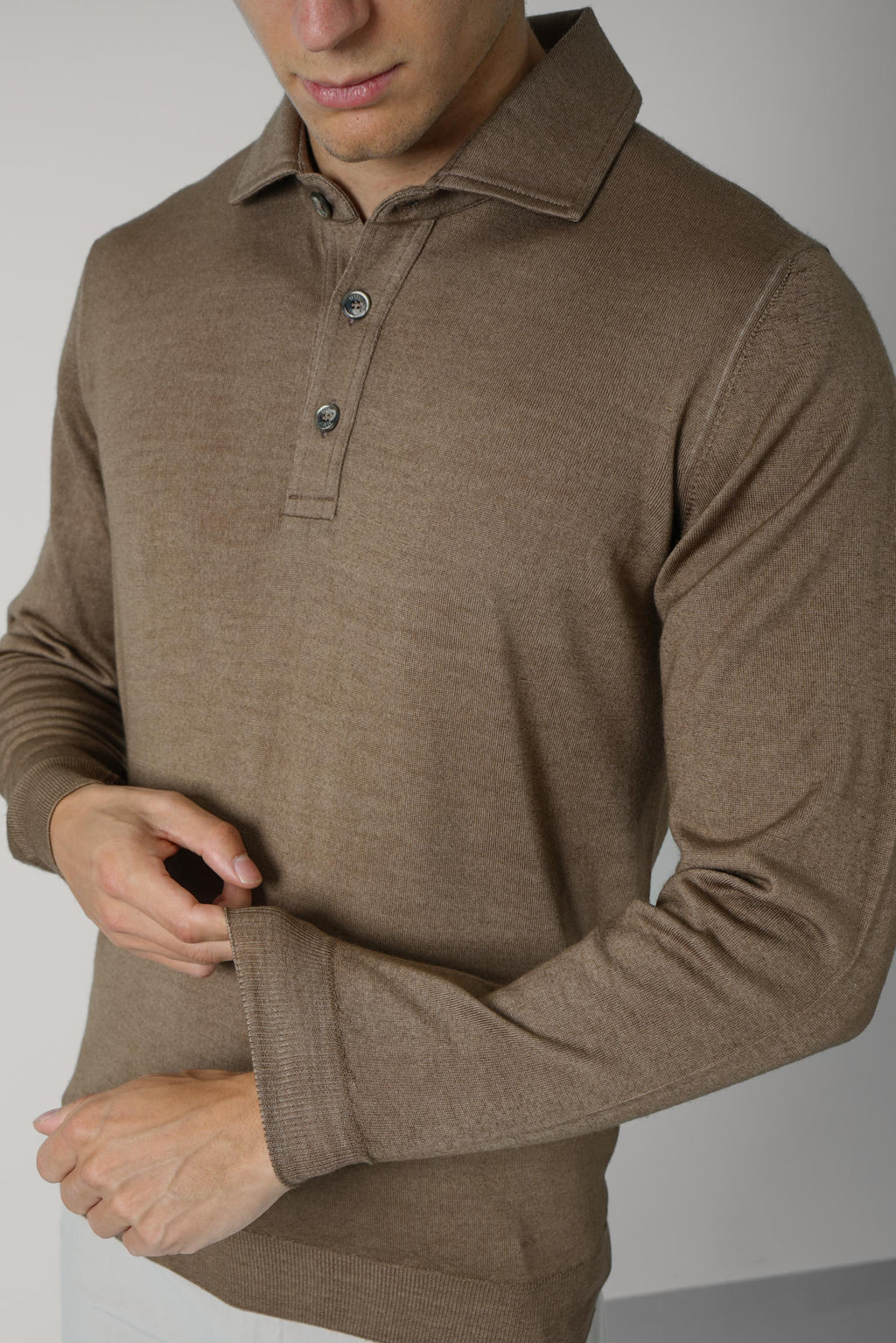Fedeli Ugo Merino Polo – Brown