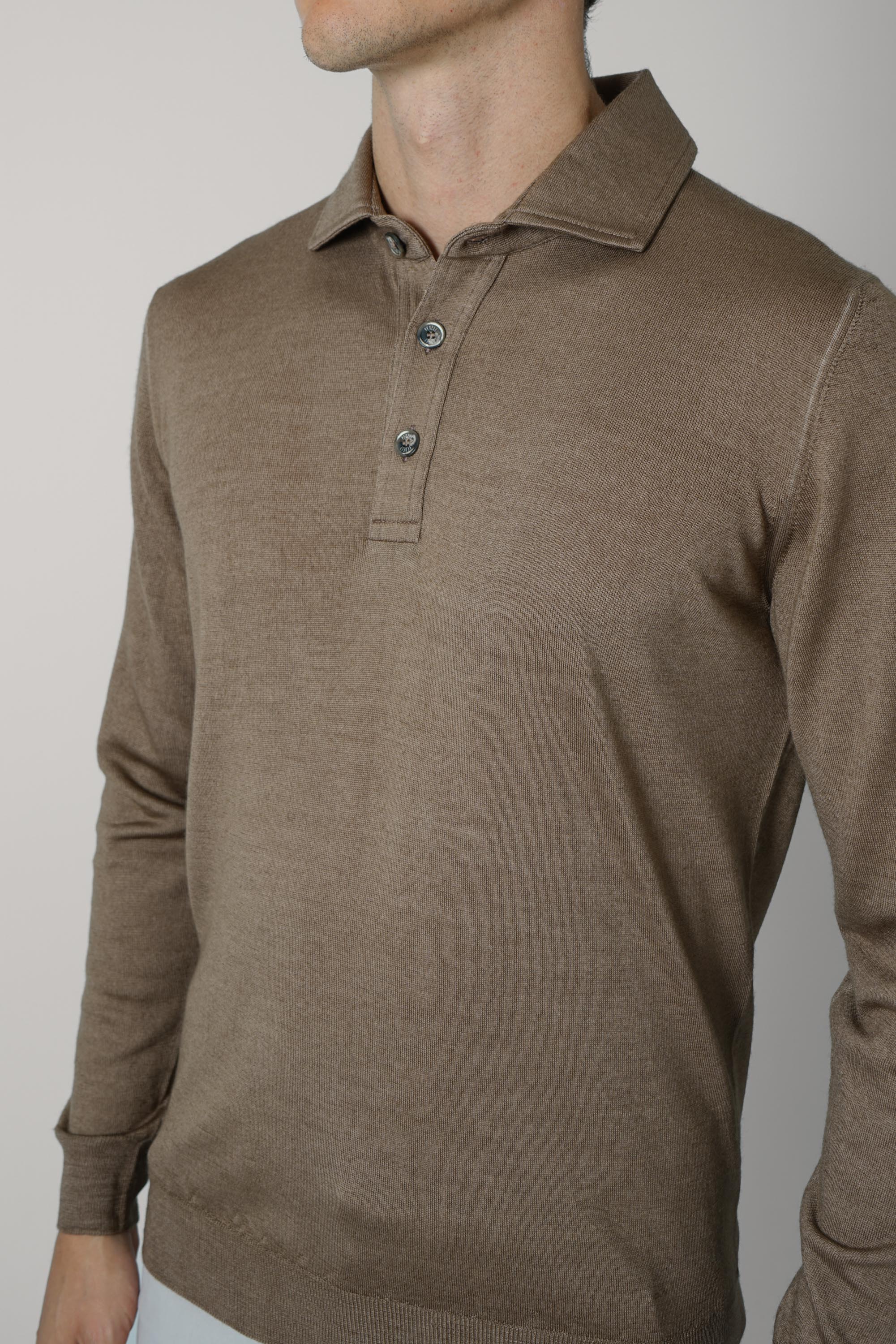 Fedeli Ugo Merino Polo – Brown