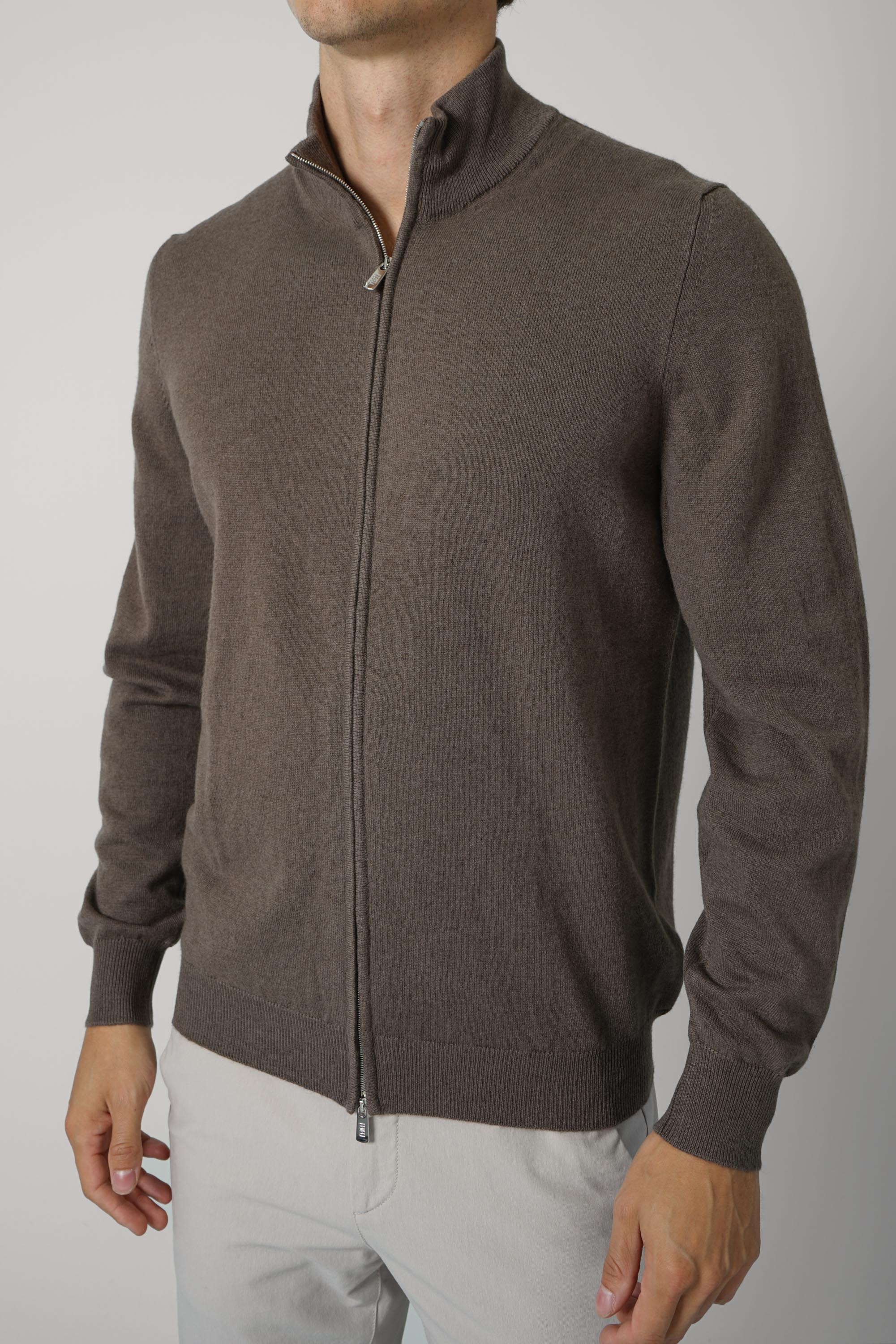 Fedeli Favonio Open Slim Cashmere Cardigan – Koala