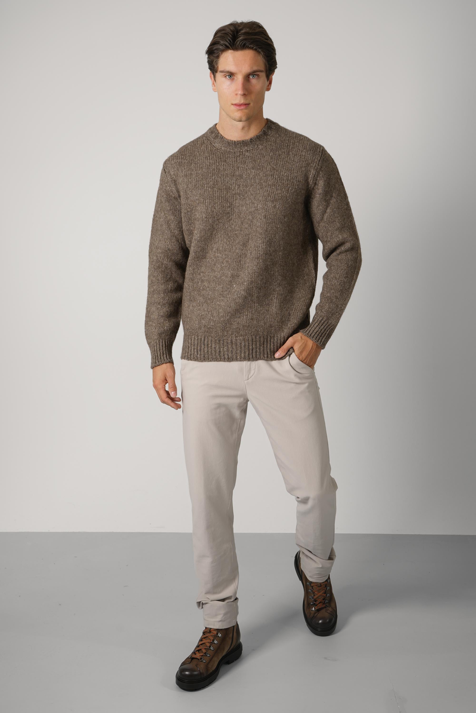 Fedeli Arg Baby Yak Sweater – Brown
