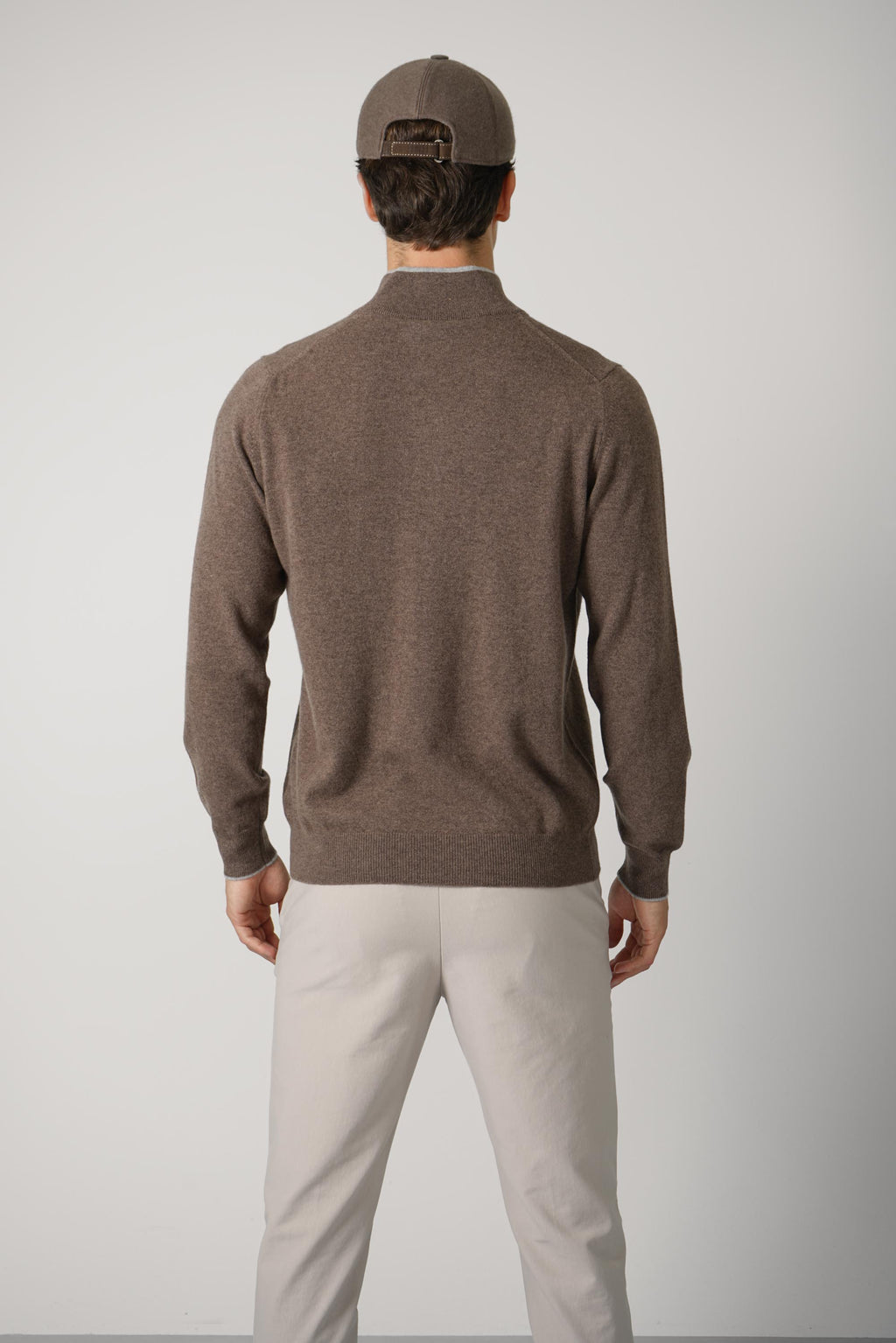 Fedeli Favonio Wool-Cashmere Sweater – Brown