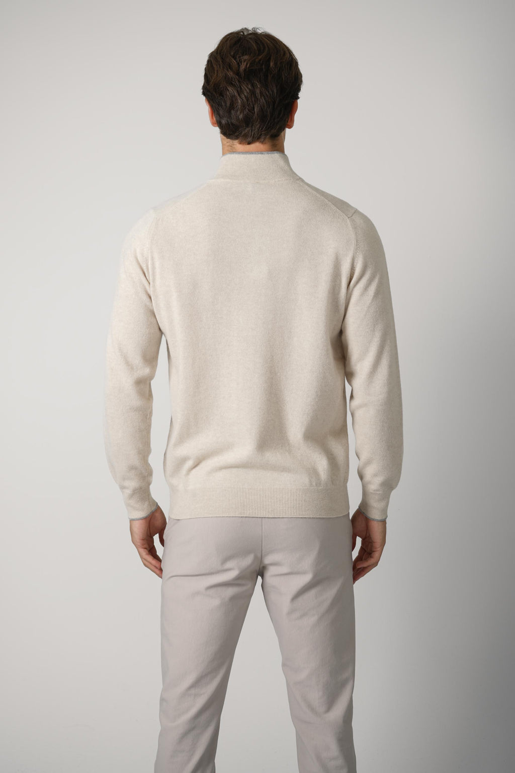 Fedeli Favonio Wool-Cashmere Sweater – Beige