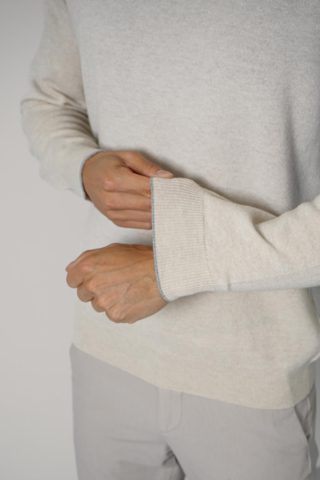 Fedeli Favonio Wool-Cashmere Sweater – Beige