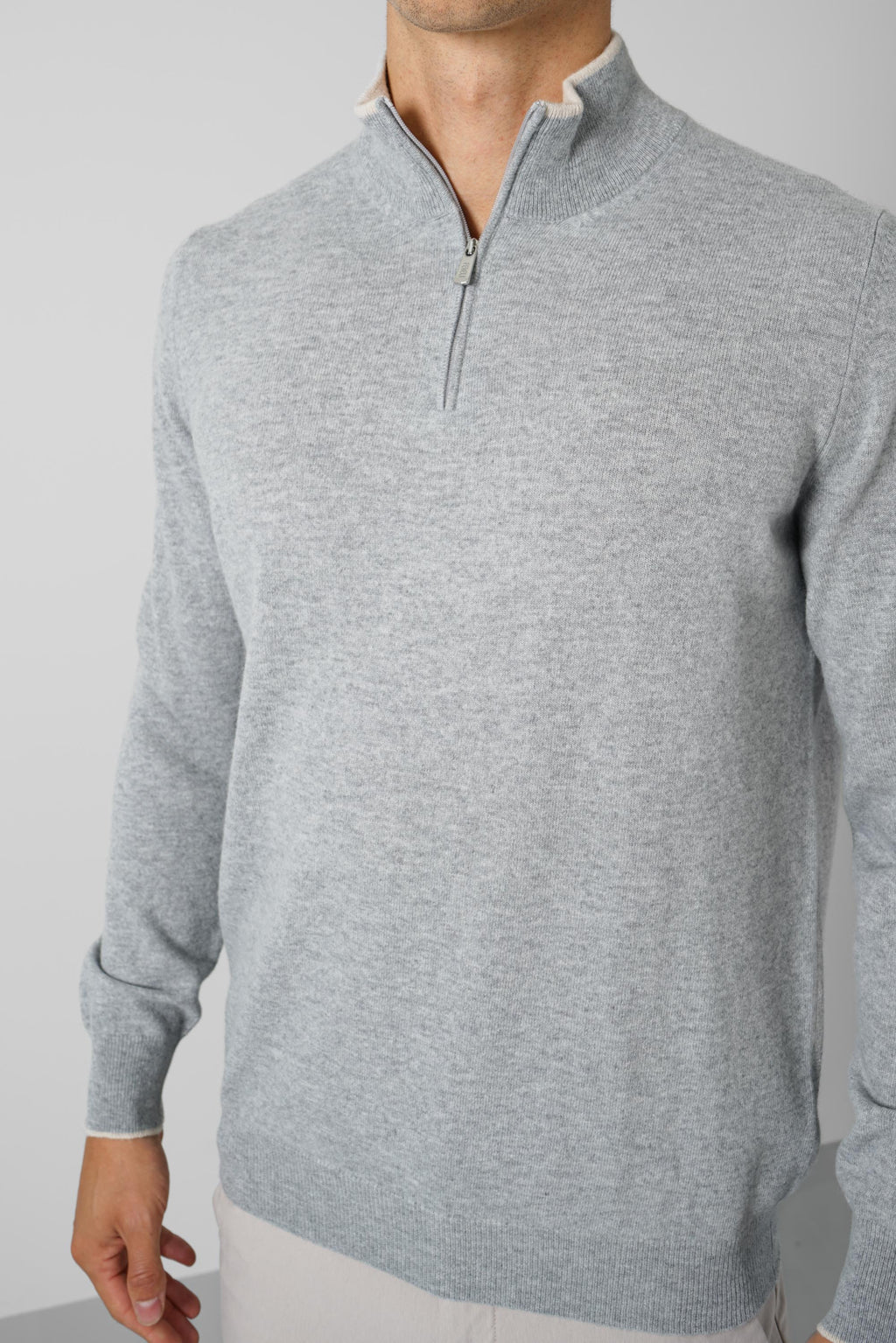 Fedeli Favonio Wool-Cashmere Sweater – Grey