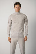 Fedeli Derby Wool Rollneck Sweater – Grey/Melange