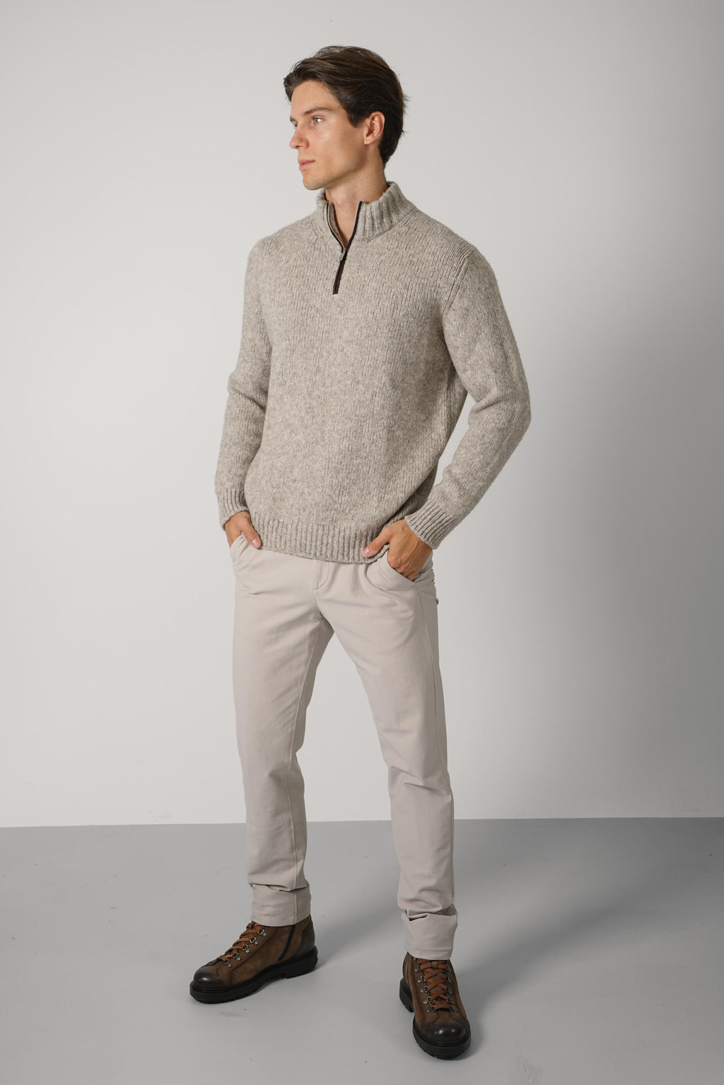 Fedeli Eco Baby Yak & Alpaca Sweater – Beige