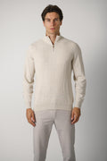 Fedeli Arrow Wool-Cashmere Sweater – Beige