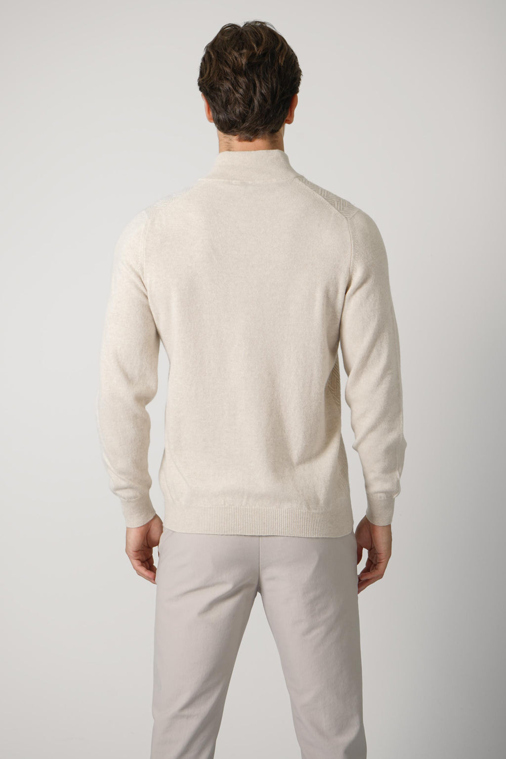 Fedeli Arrow Wool-Cashmere Sweater – Beige