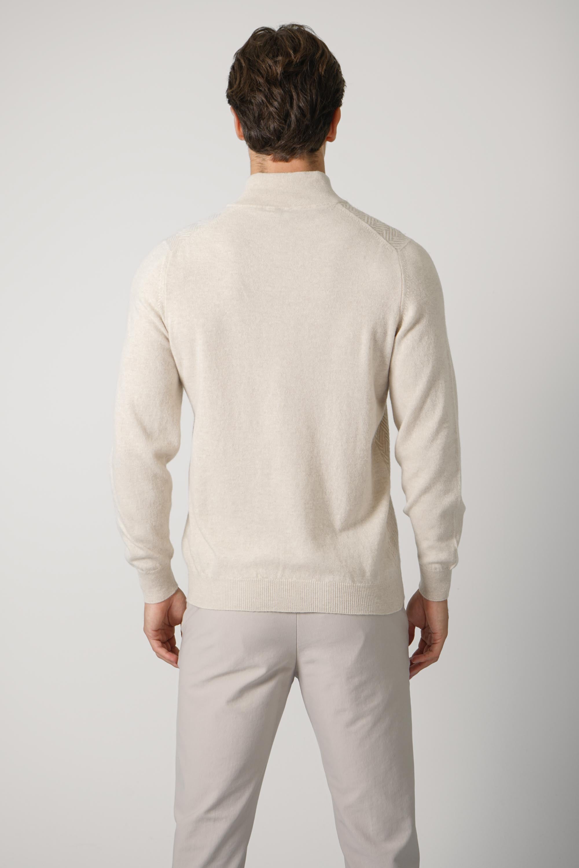 Fedeli Arrow Wool-Cashmere Sweater – Beige