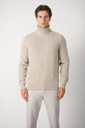 Fedeli Oslo Wool-Cashmere Rollneck Sweater – Beige