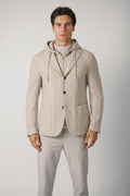 Hooded Single Breasted Jacket TES0N291 – Sabbia e Sabbia