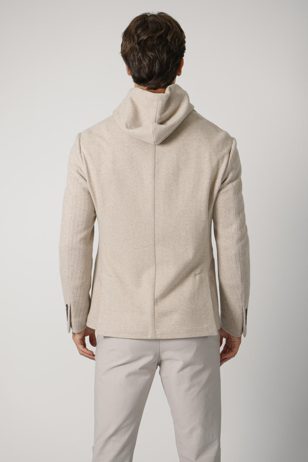 Hooded Single Breasted Jacket TES0N291 – Sabbia e Sabbia