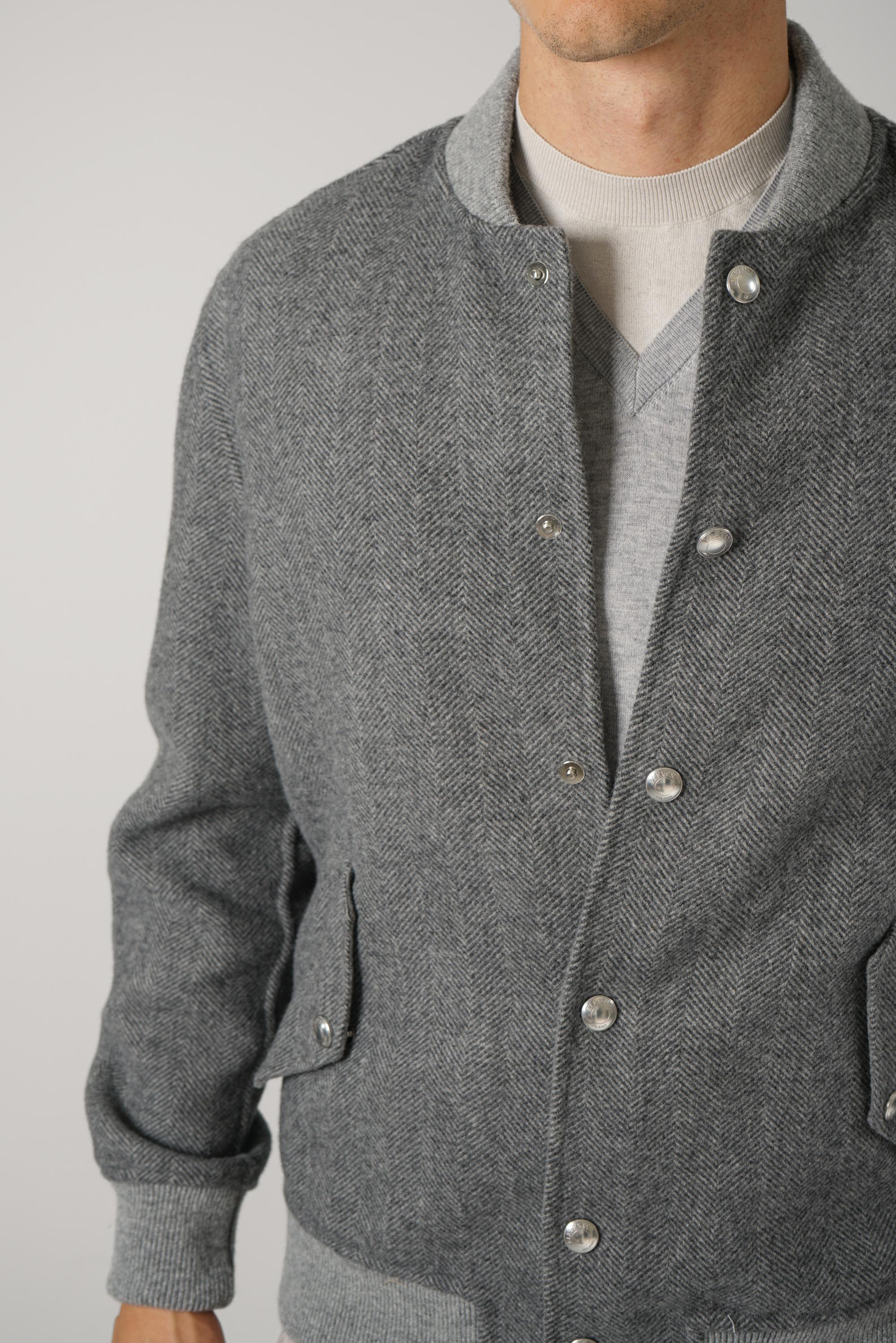 Bomber TES0N077 – Grigio Medio Melange