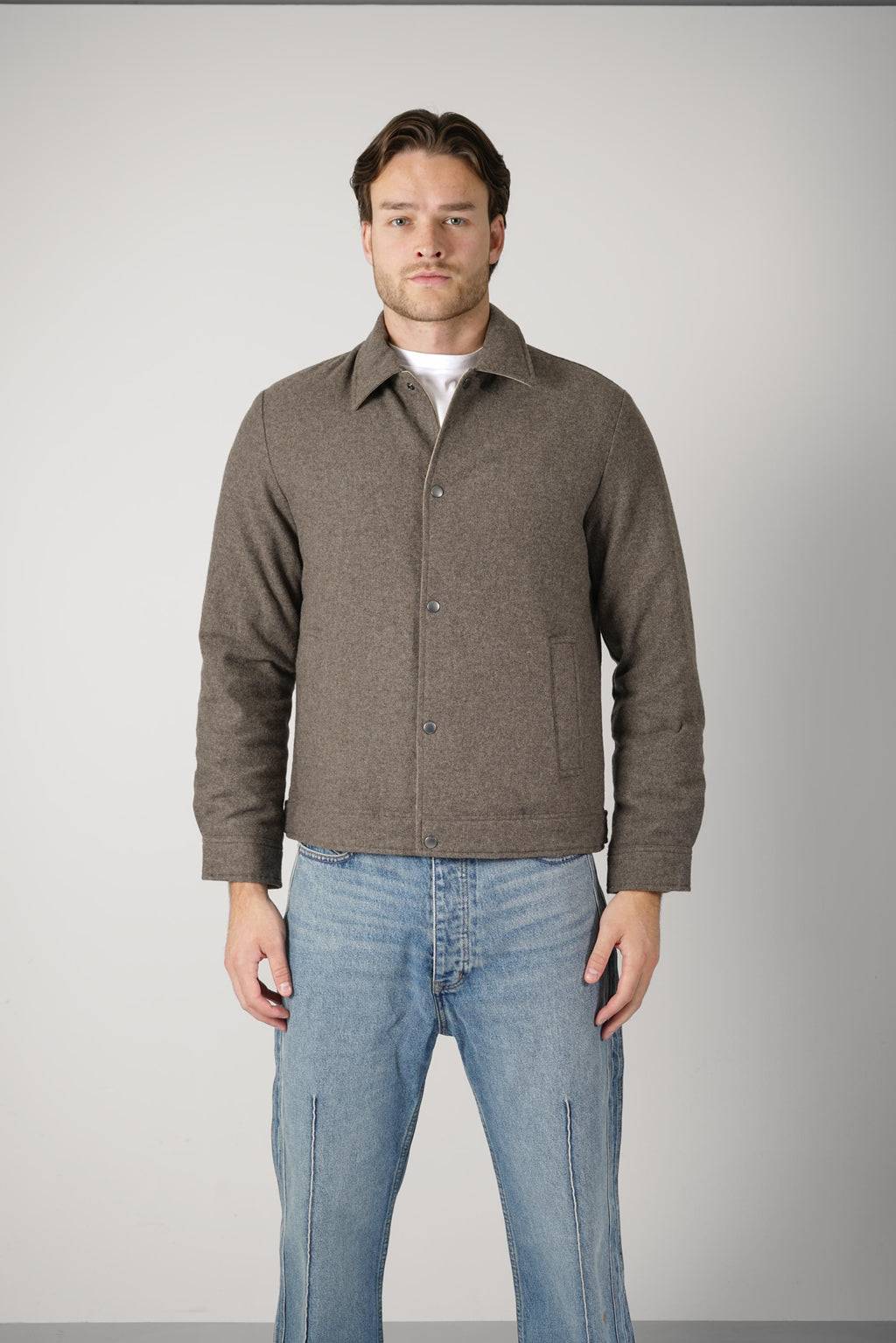 Woolrich Wool Keating Shirt Jacket – Taupe