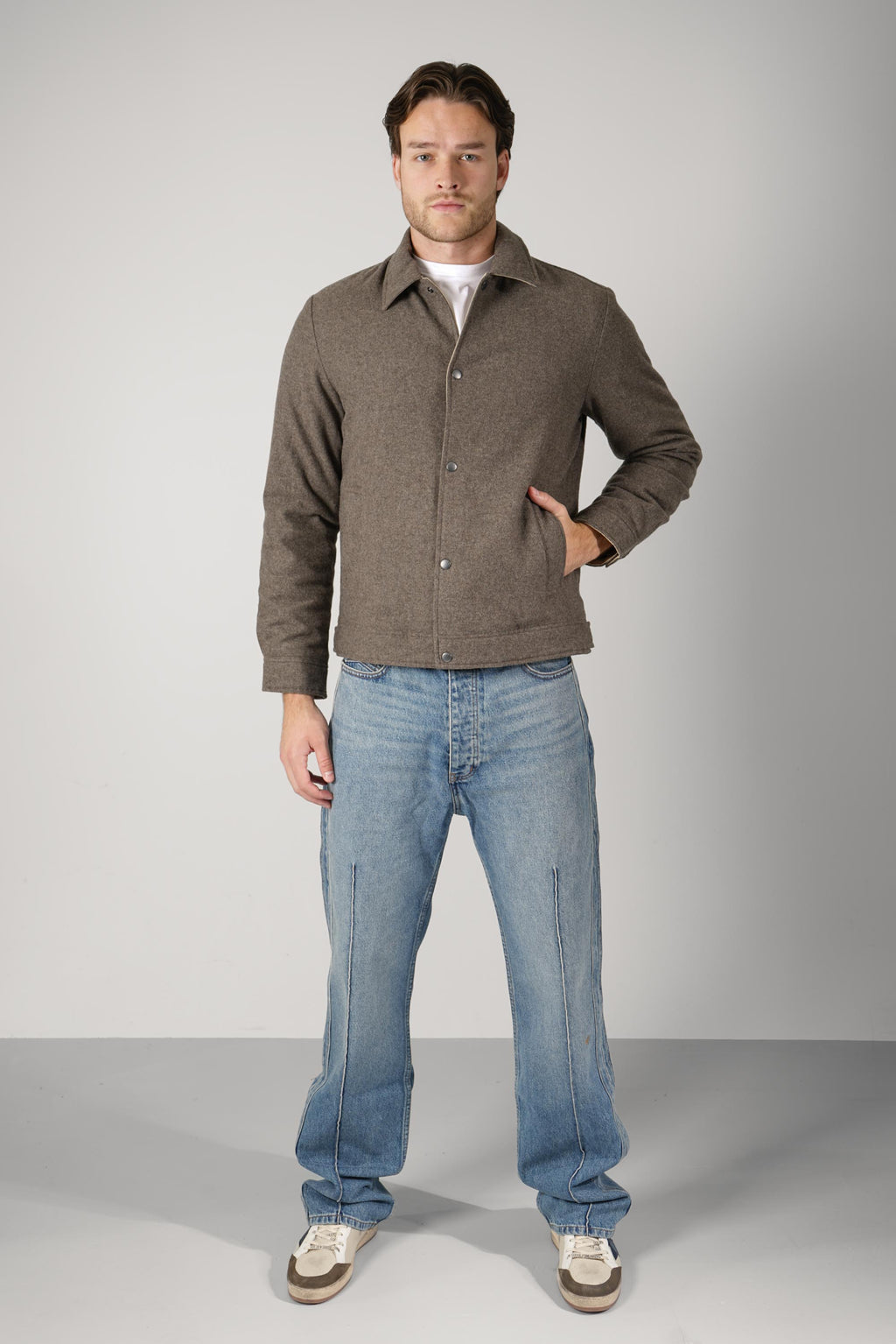 Woolrich Wool Keating Shirt Jacket – Taupe