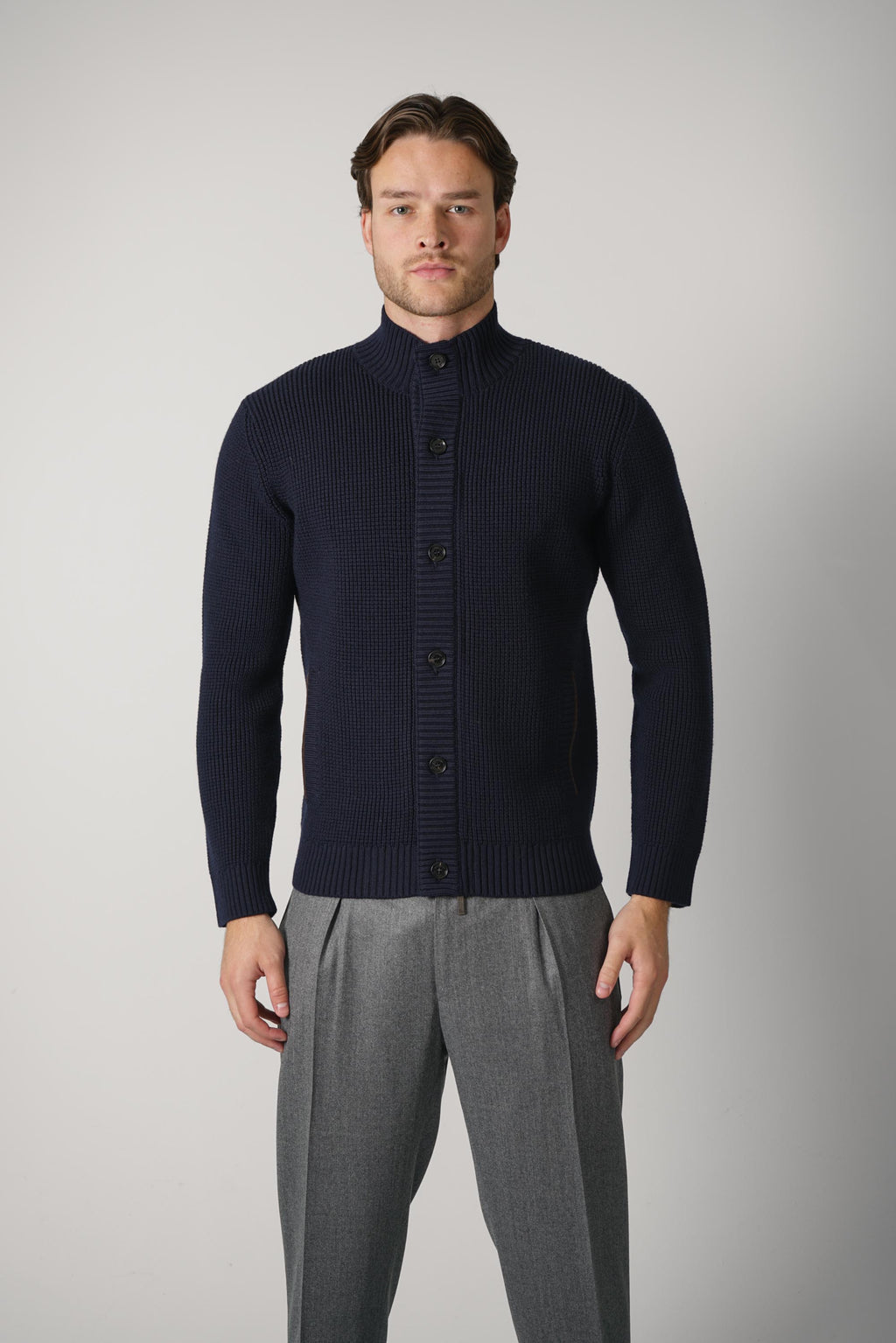 Maurizio Baldassari Light Brenta Blouson with Alcantara – Full Dark Blue