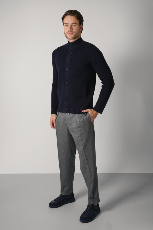 Maurizio Baldassari Light Brenta Blouson with Alcantara – Full Dark Blue