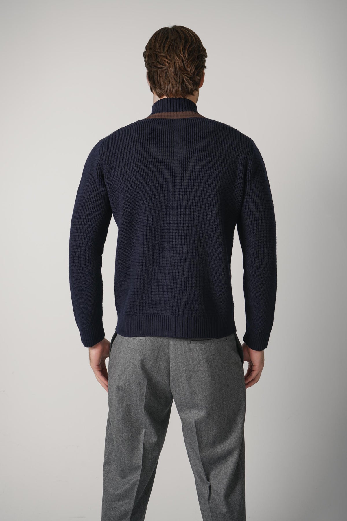 Maurizio Baldassari Light Brenta Blouson with Alcantara – Full Dark Blue