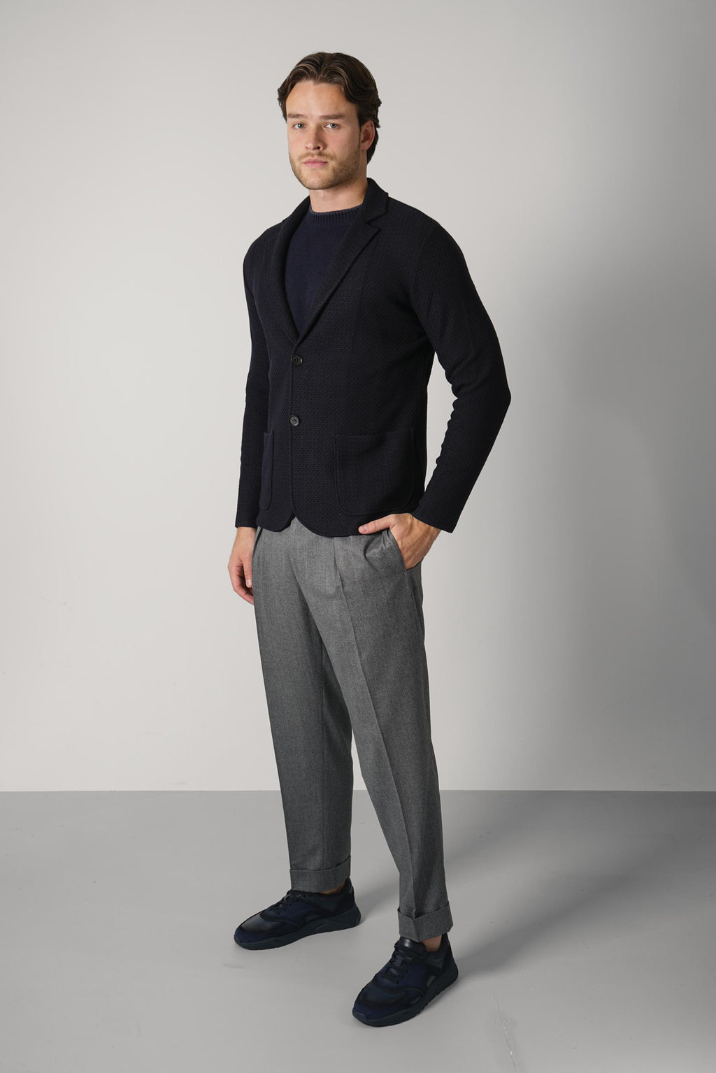 Maurizio Baldassari San Marco Swacket Basket Weave – Full Dark Blue