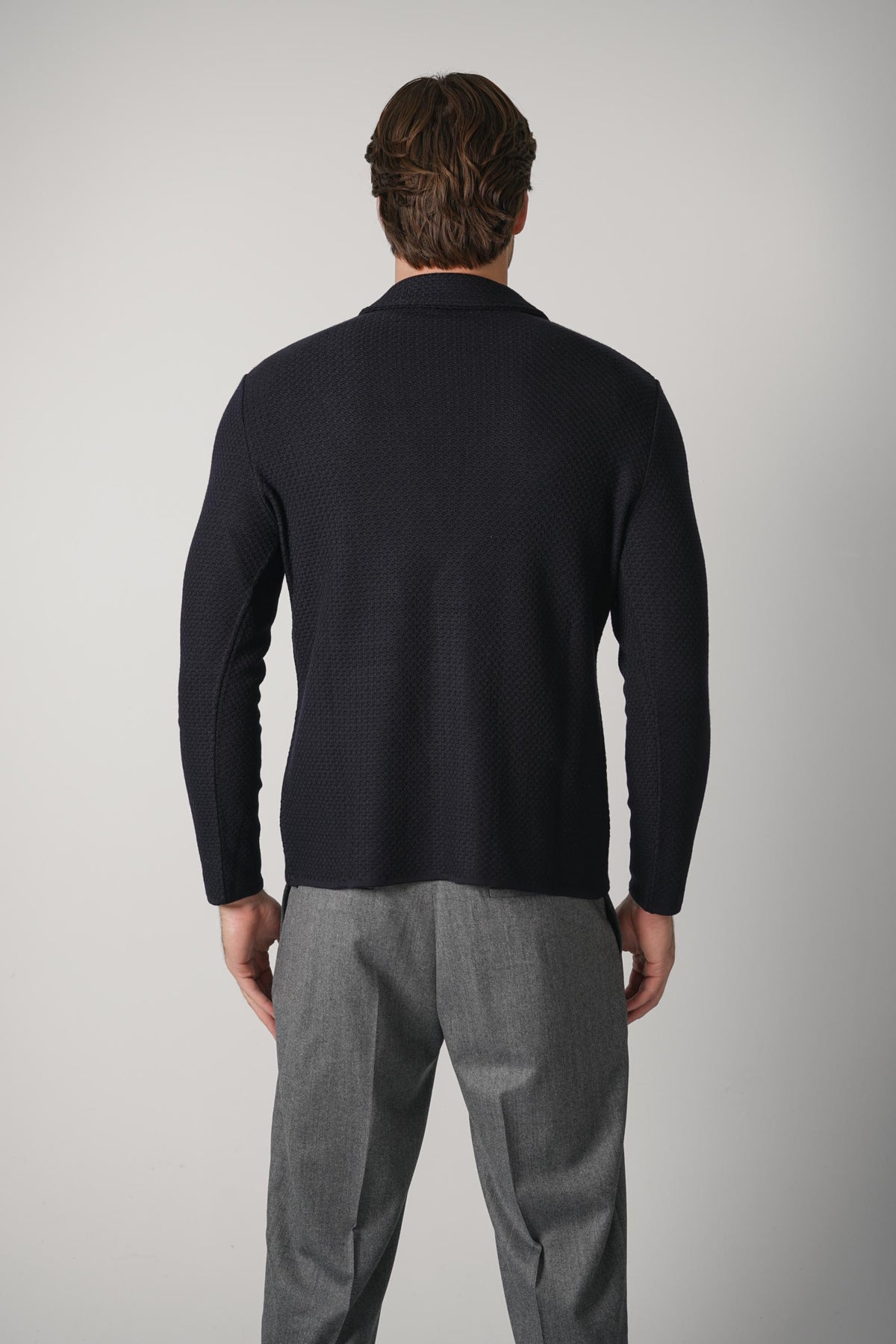 Maurizio Baldassari Stendhal Standcollar 4-Button Jacket – Dark Navy