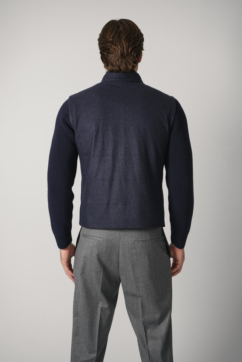 Maurizio Baldassari Brenta Sleeves Blouson – Blue Navy