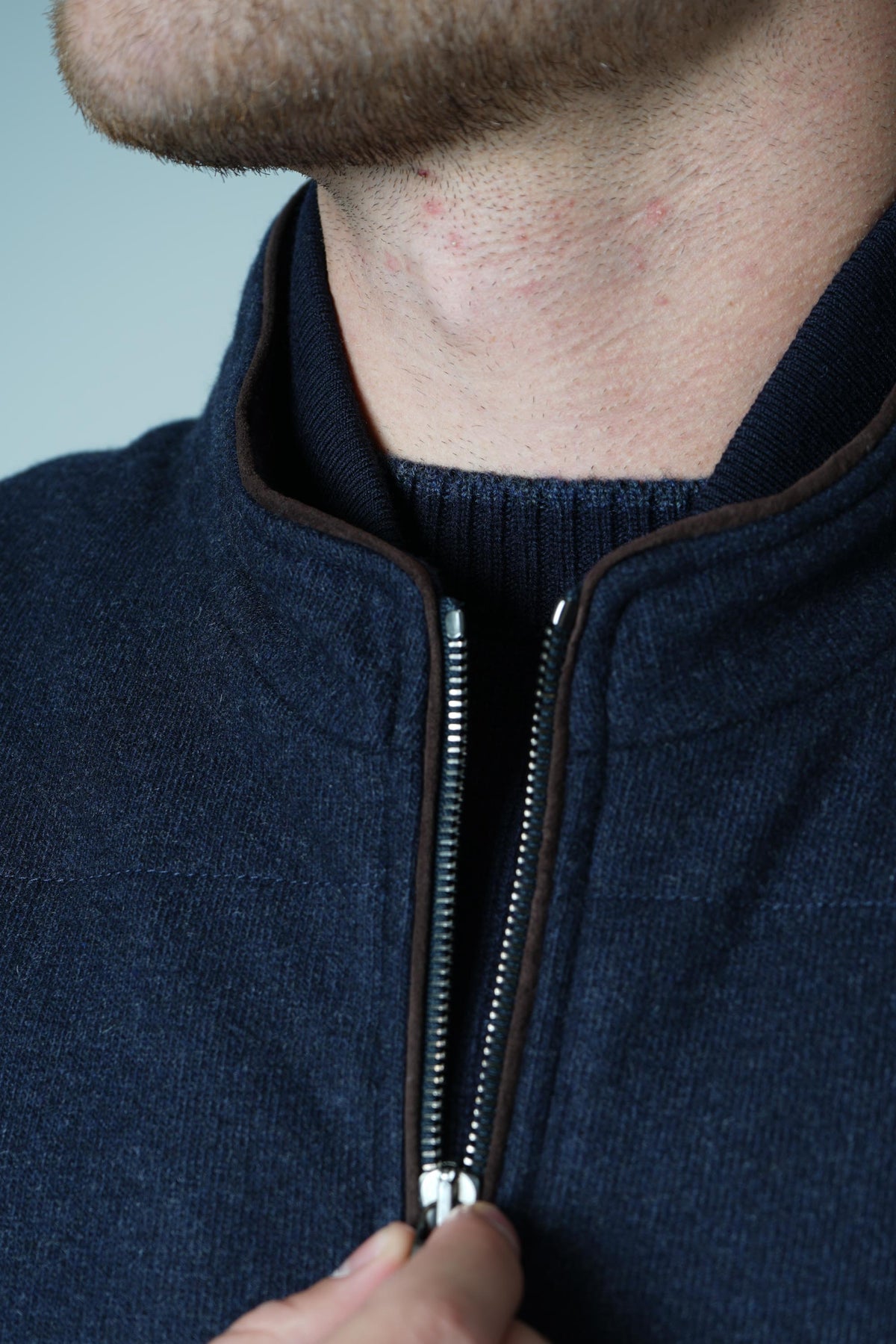Maurizio Baldassari Brenta Sleeves Blouson – Blue Navy