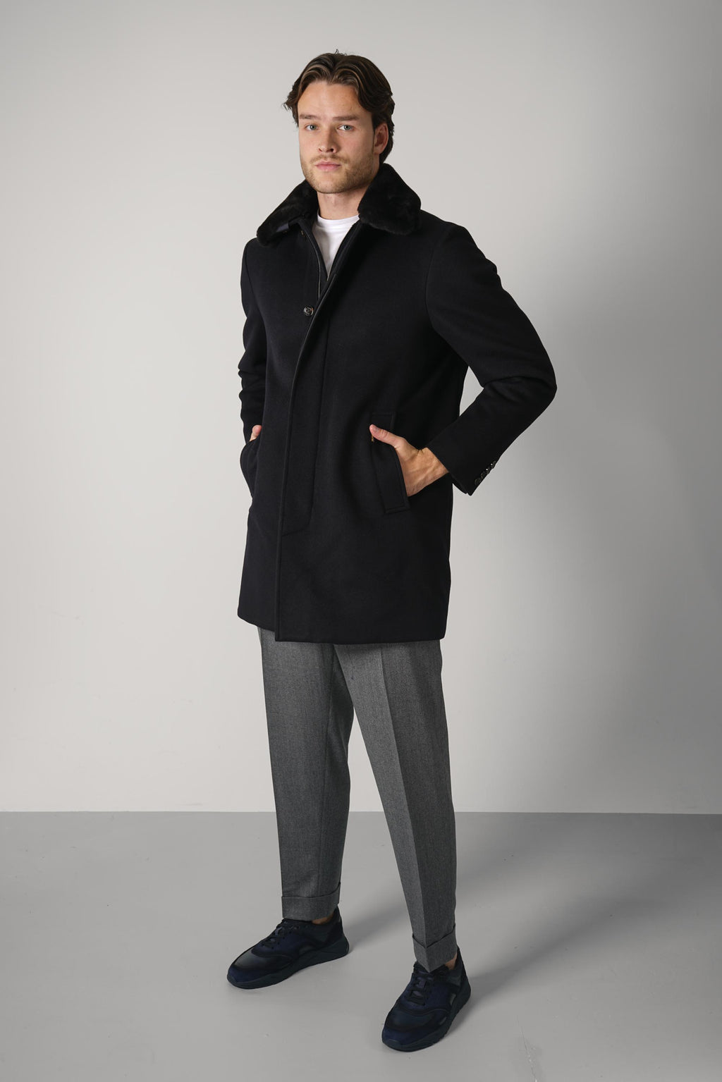 MooRER Simmons Jacket – Navy