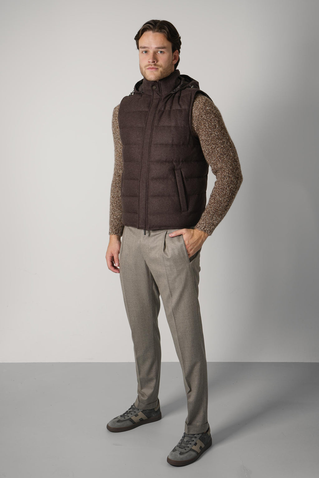 Maurizio Baldasarri San Siro Real Goose Down Vest – Turkish Coffee